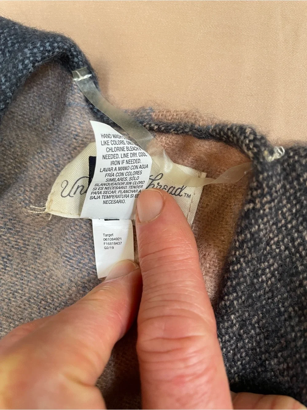 Universal Thread Colorblock Throw in Blush, Mauve & Charcoal
